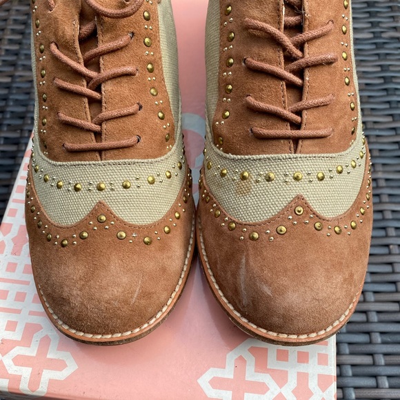 Gianni Bini Suede and Canvas Oxford - Picture 7 of 12